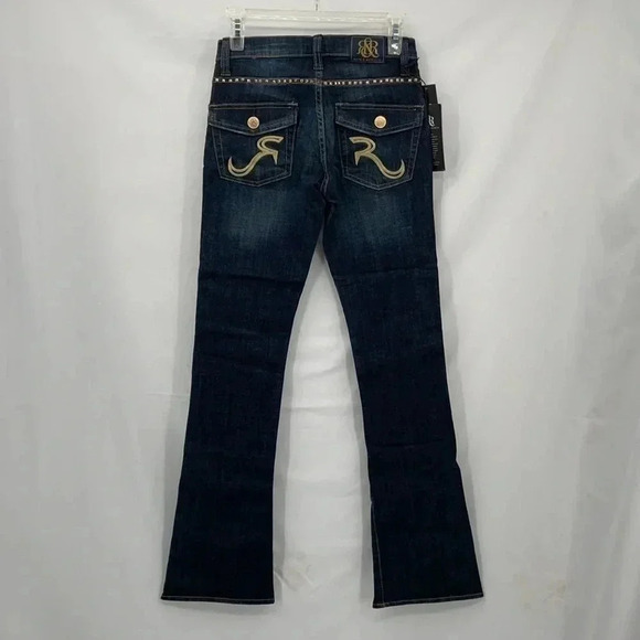 Rock & Republic Women’s Bootcut Jeans Sz 0M Blue Denim Kasandra New - Picture 6 of 13